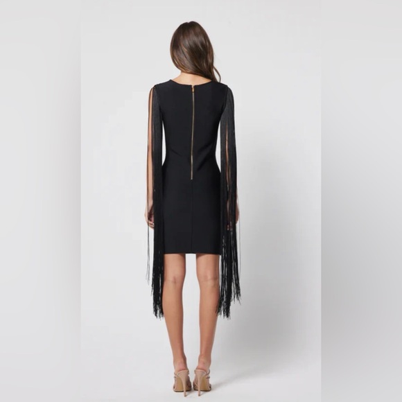 Lavish Alice Black Fringe Mini Dress - Picture 2 of 9
